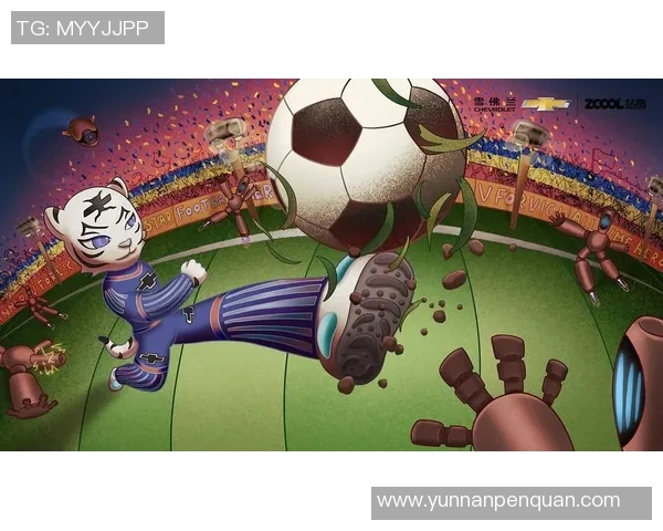 欢快足球明星卡通形象展现运动激情与快乐瞬间